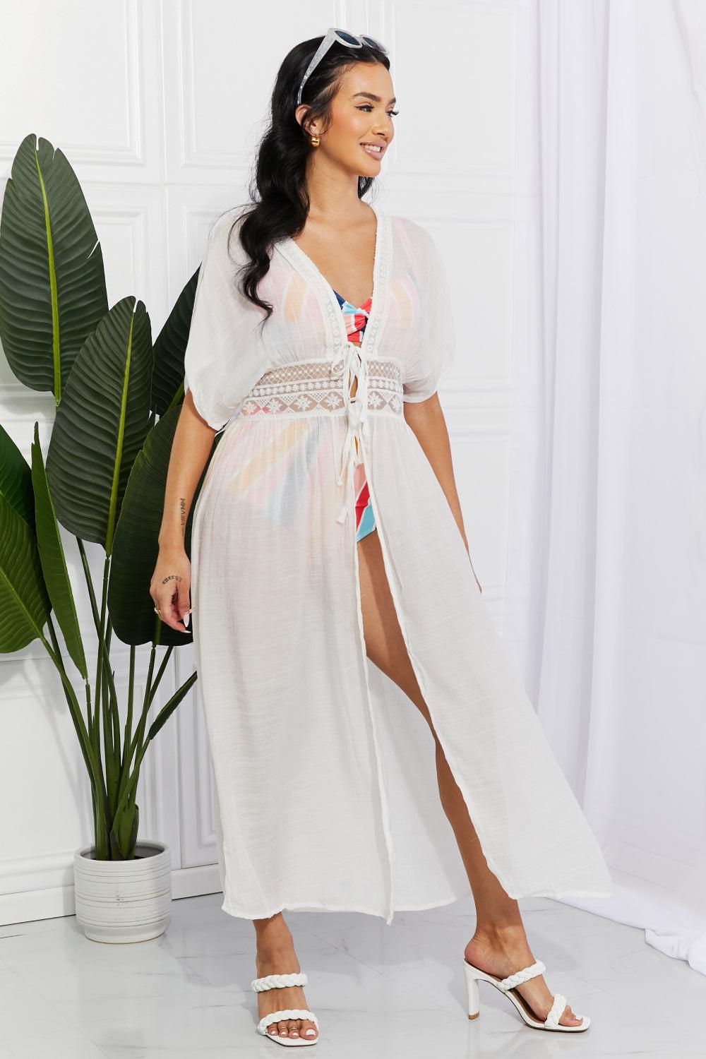 Marina West Swim Sun Goddess Tied Maxi Cover-Up BLUE ZONE PLANET