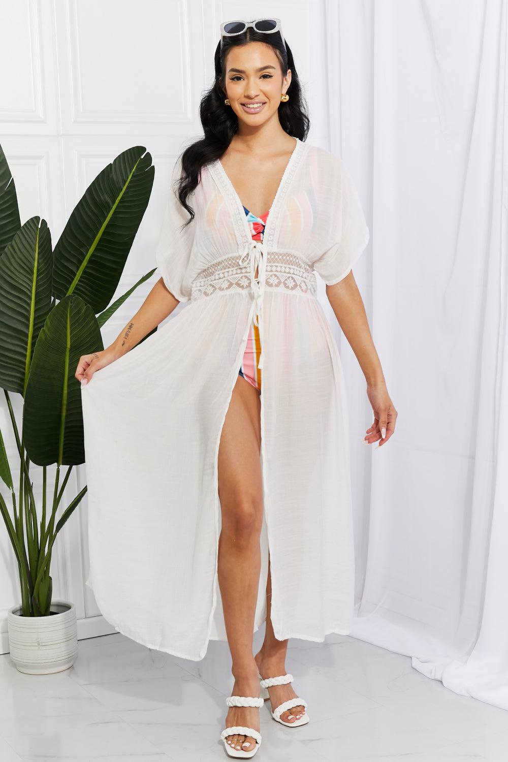 Marina West Swim Sun Goddess Tied Maxi Cover-Up BLUE ZONE PLANET