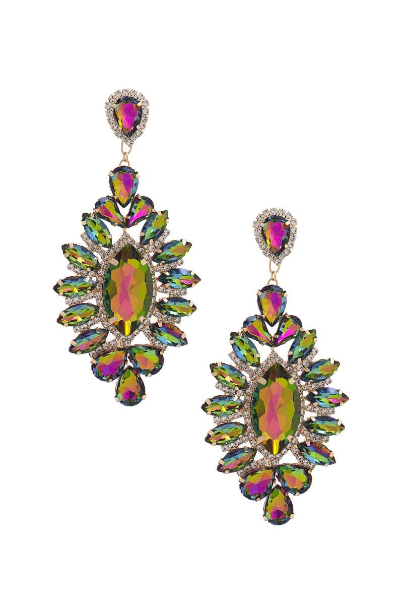 Marquise Rhinestone Dangle Earring Blue Zone Planet