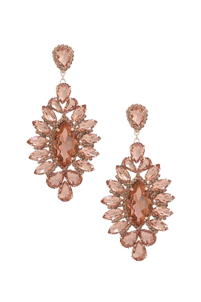 Marquise Rhinestone Dangle Earring Blue Zone Planet