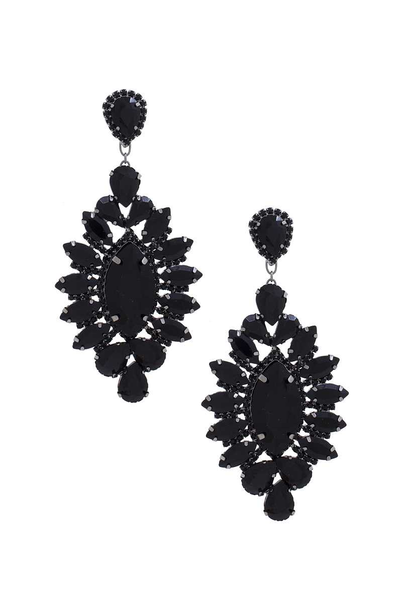 Marquise Rhinestone Dangle Earring Blue Zone Planet