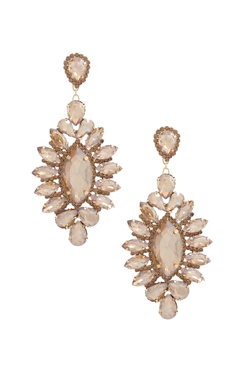 Marquise Rhinestone Dangle Earring Blue Zone Planet