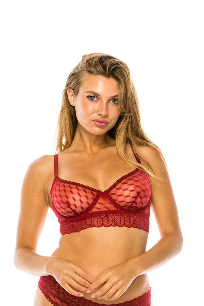 Mesh Underwire Bra Blue Zone Planet