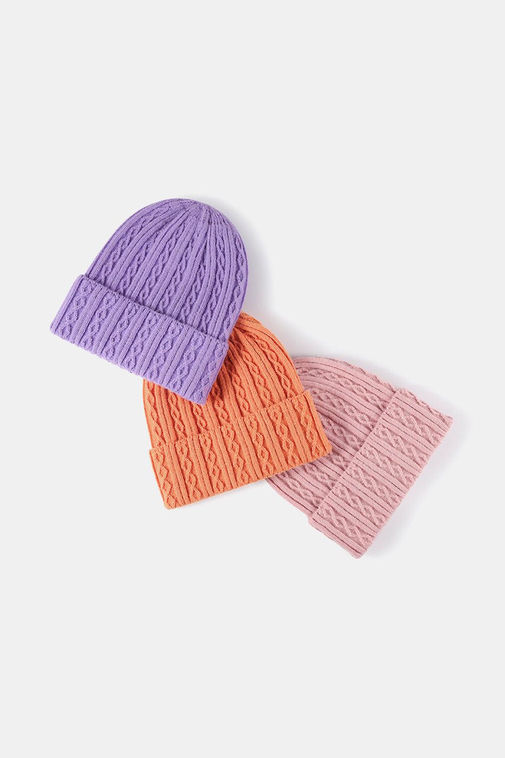 Mixed Knit Cuff Beanie BLUE ZONE PLANET