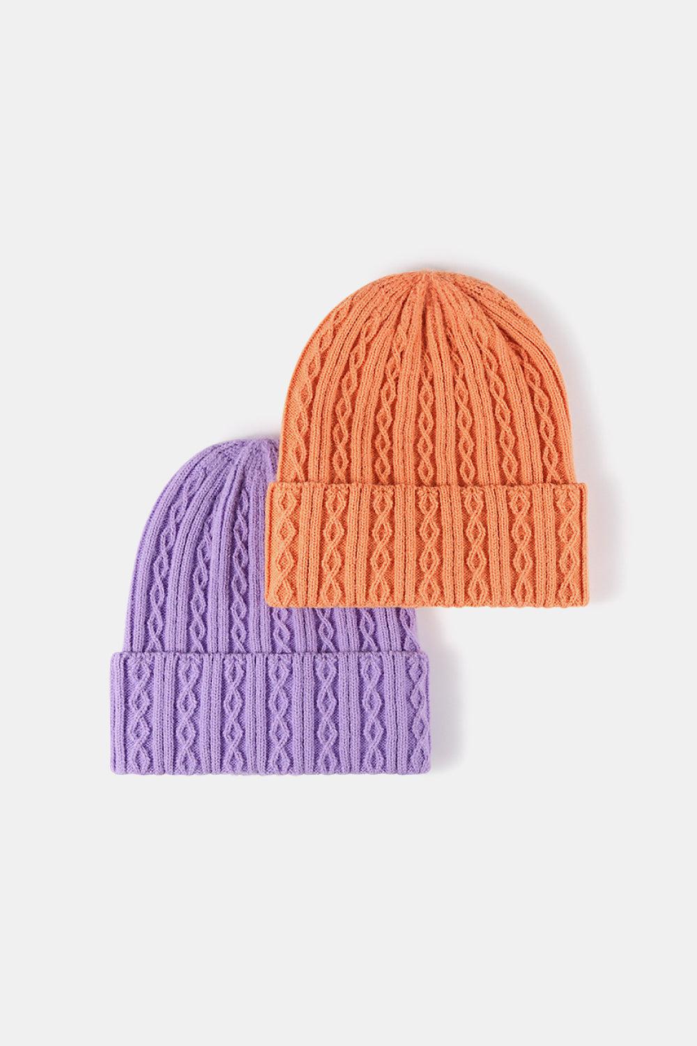 Mixed Knit Cuff Beanie BLUE ZONE PLANET