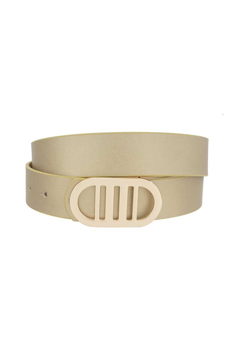Modern Gridded Oval Standard Belt Blue Zone Planet
