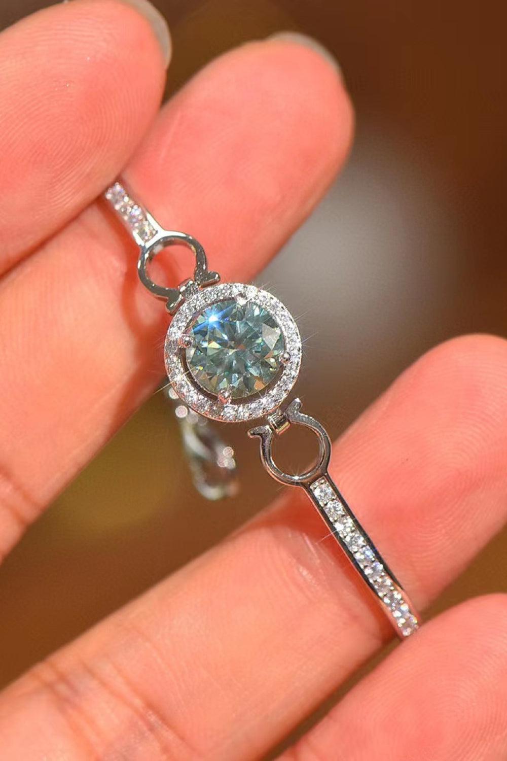 Moissanite 18K Platinum-Plated Bracelet BLUE ZONE PLANET