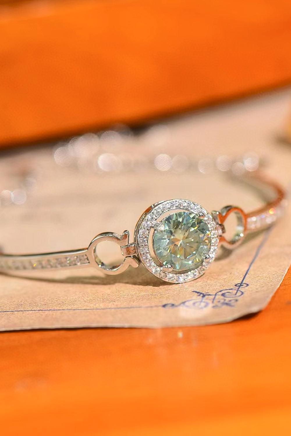 Moissanite 18K Platinum-Plated Bracelet BLUE ZONE PLANET