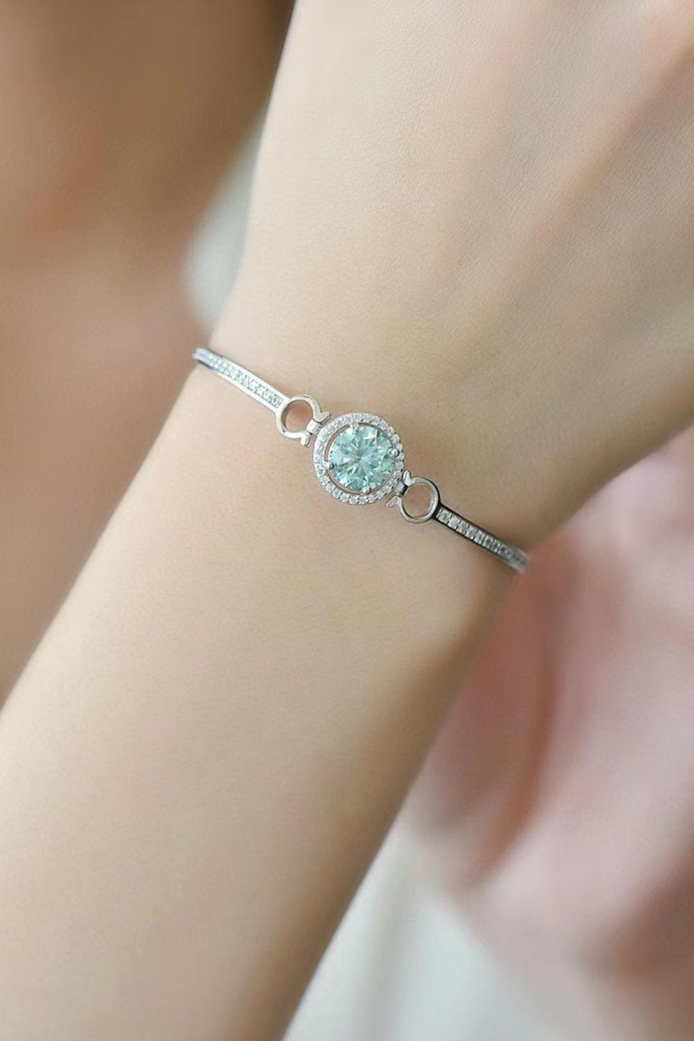 Moissanite 18K Platinum-Plated Bracelet BLUE ZONE PLANET