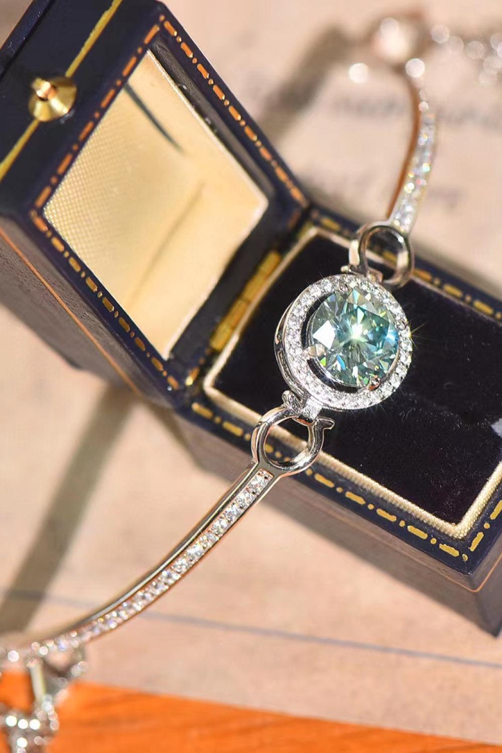 Moissanite 18K Platinum-Plated Bracelet BLUE ZONE PLANET