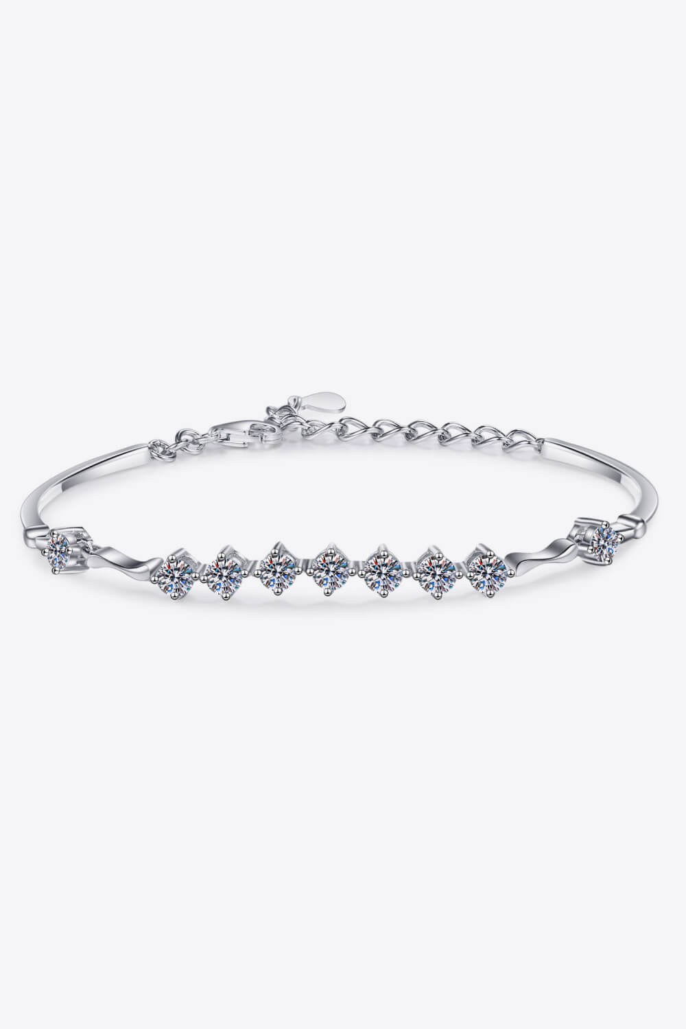 Moissanite 925 Sterling Silver Bracelet BLUE ZONE PLANET