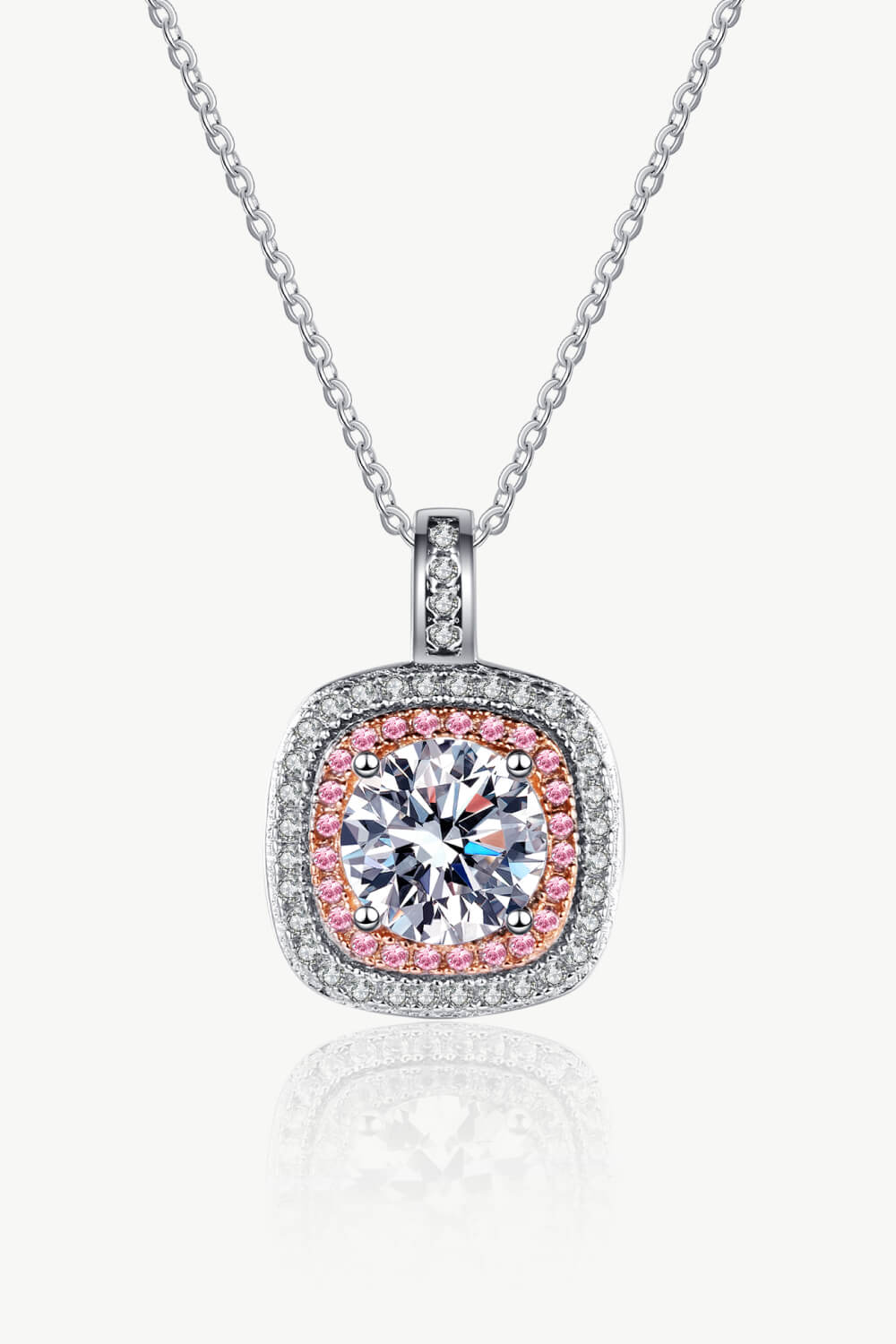 Moissanite Geometric Pendant Necklace BLUE ZONE PLANET