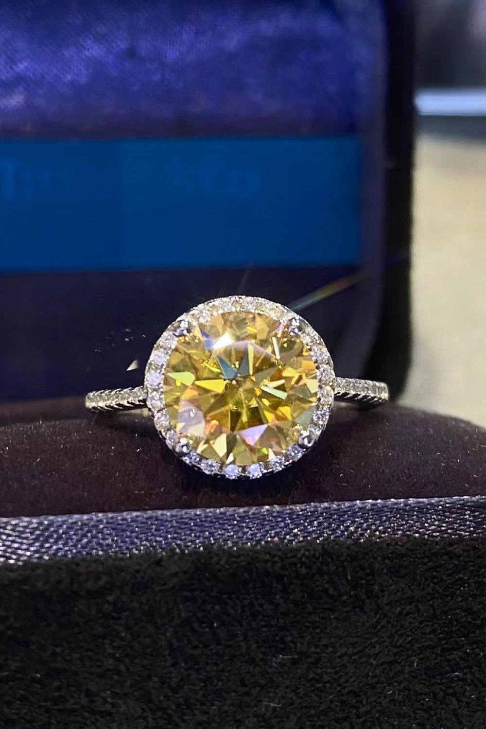 Moissanite Round Ring BLUE ZONE PLANET