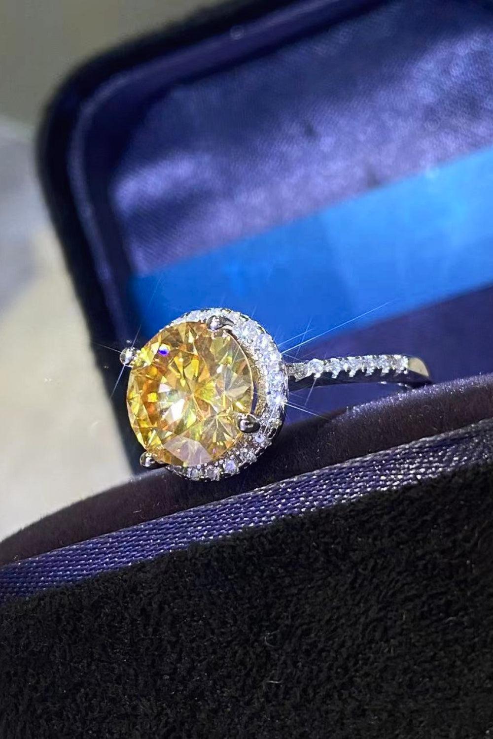 Moissanite Round Ring BLUE ZONE PLANET