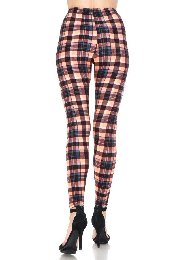 Multi Printed, High Waisted, Leggings With An Elasticized Waist Band Blue Zone Planet