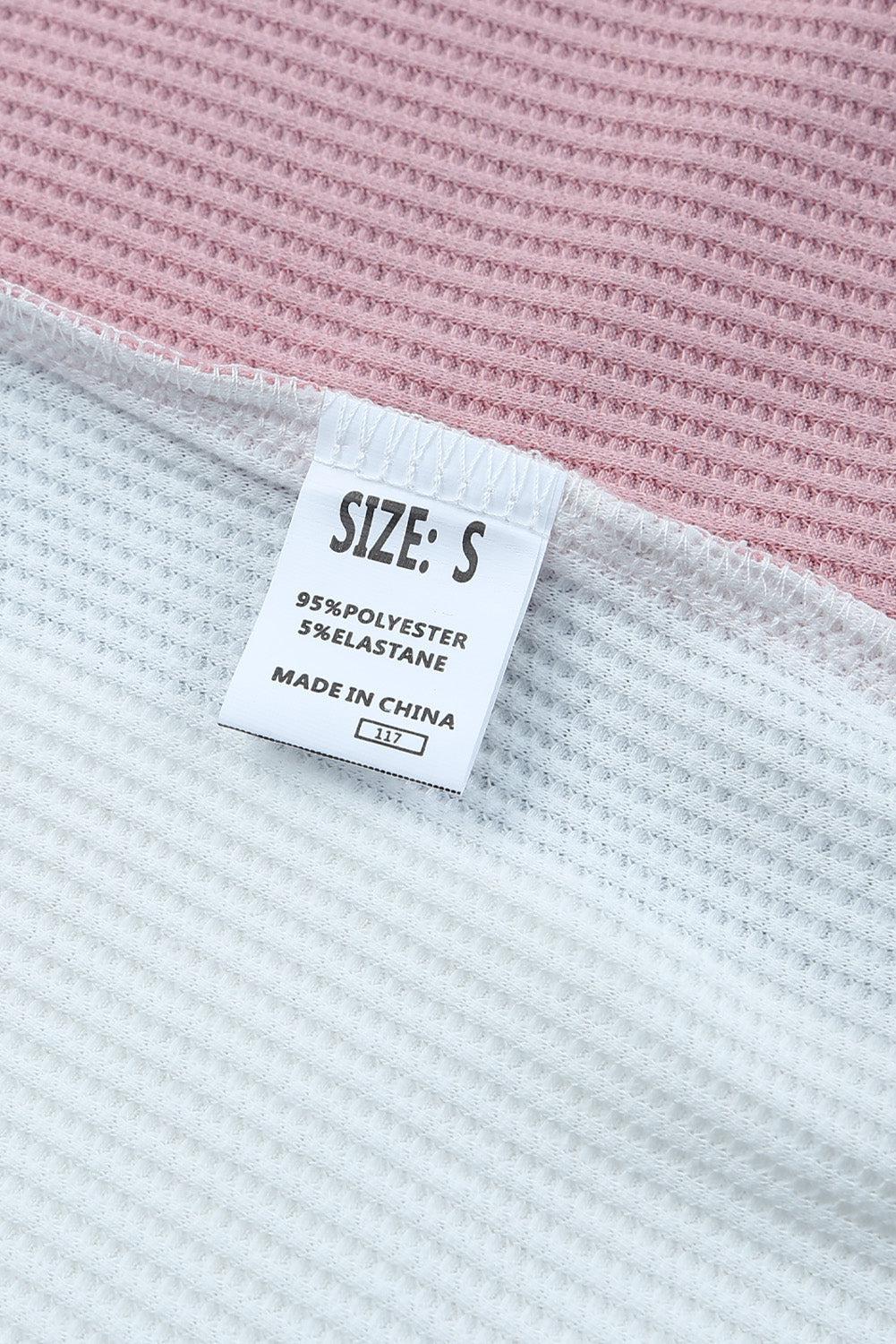 Multicolored Striped Waffle-Knit Sleeveless Tank BLUE ZONE PLANET