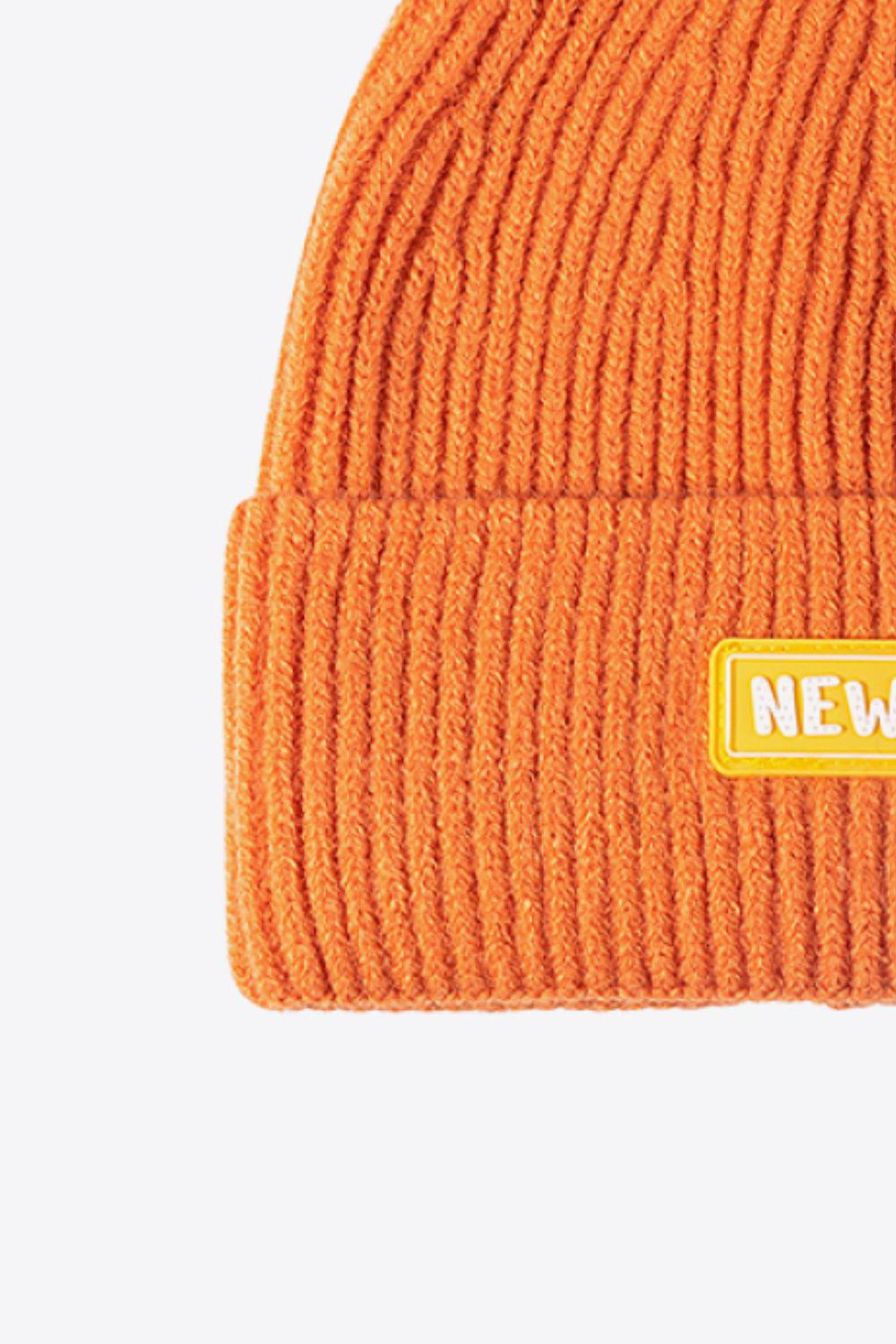 NEWYORK Patch Rib-Knit Cuffed Beanie BLUE ZONE PLANET