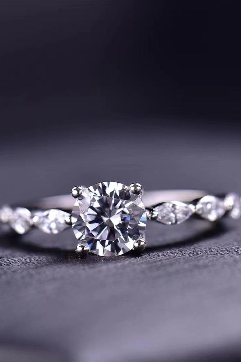 Now I See 1 Carat Moissanite Ring BLUE ZONE PLANET