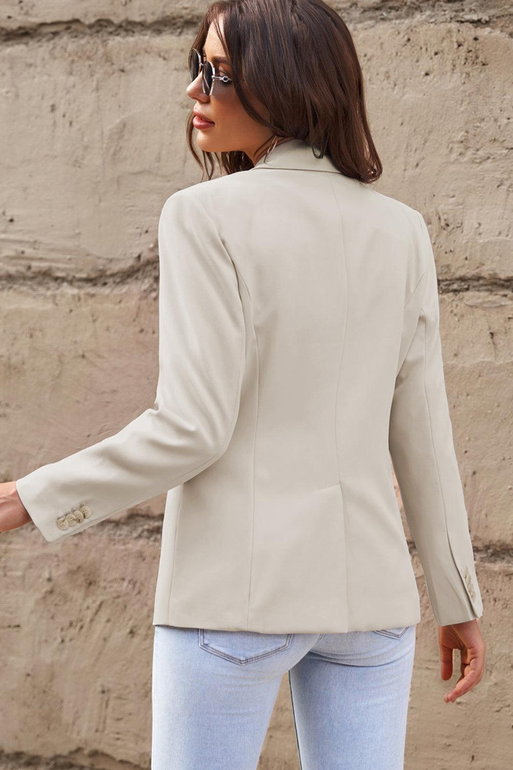 One-Button Flap Pocket Blazer BLUE ZONE PLANET
