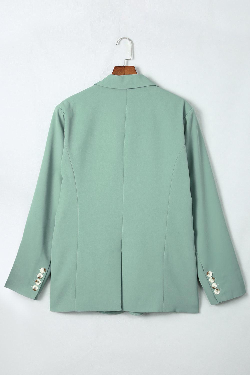 One-Button Flap Pocket Blazer BLUE ZONE PLANET