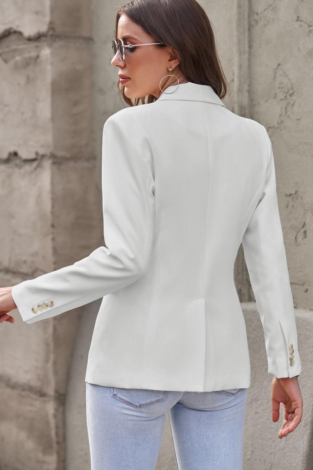 One-Button Flap Pocket Blazer BLUE ZONE PLANET