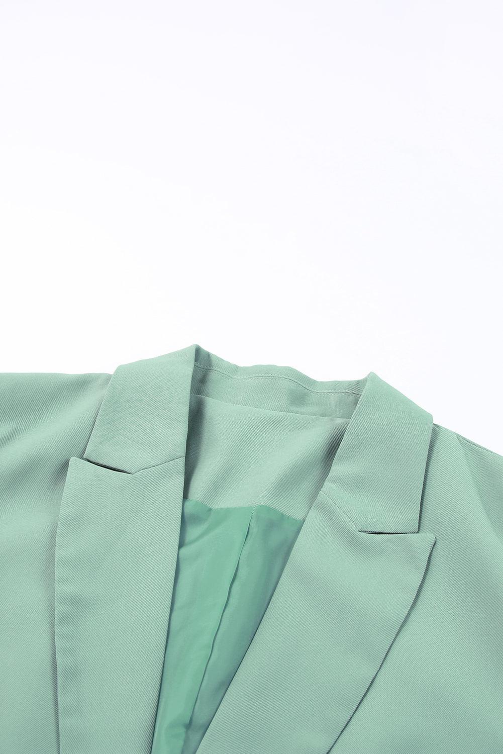 One-Button Flap Pocket Blazer BLUE ZONE PLANET