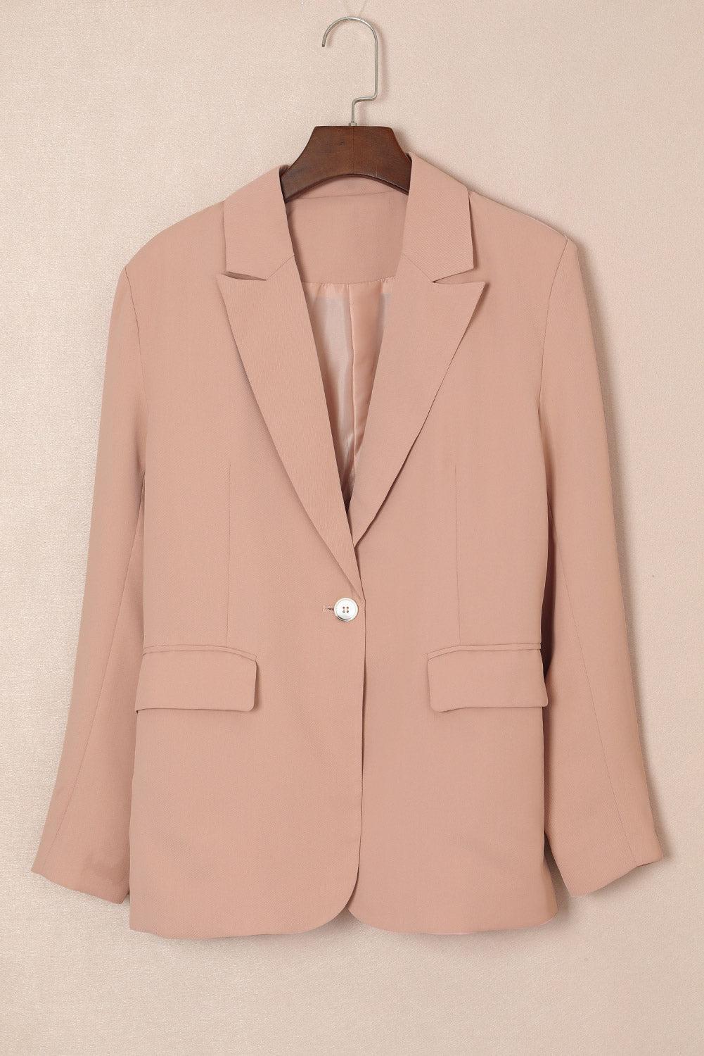 One-Button Flap Pocket Blazer BLUE ZONE PLANET