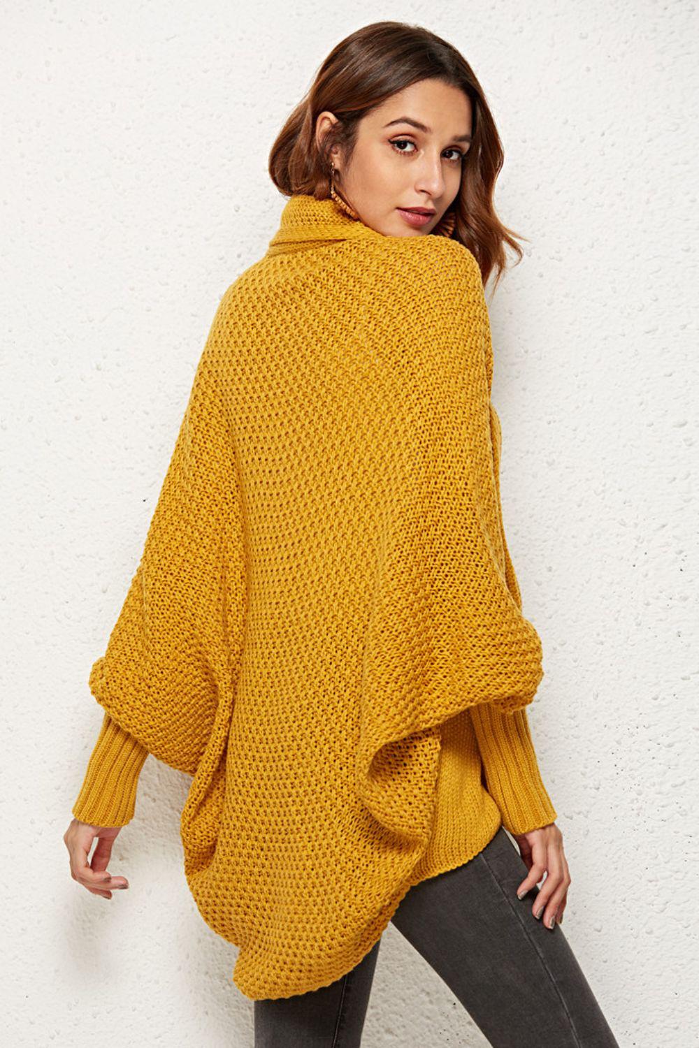 Open Front Dolman Sleeve Longline Cardigan BLUE ZONE PLANET