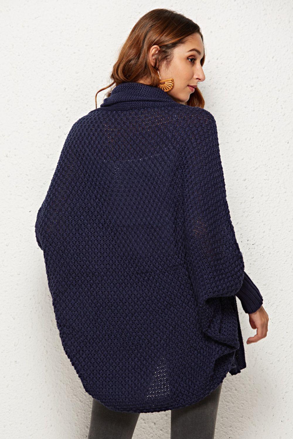 Open Front Dolman Sleeve Longline Cardigan BLUE ZONE PLANET