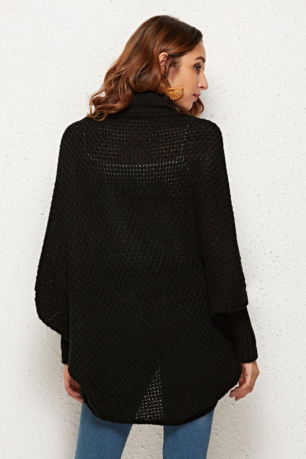 Open Front Dolman Sleeve Longline Cardigan BLUE ZONE PLANET
