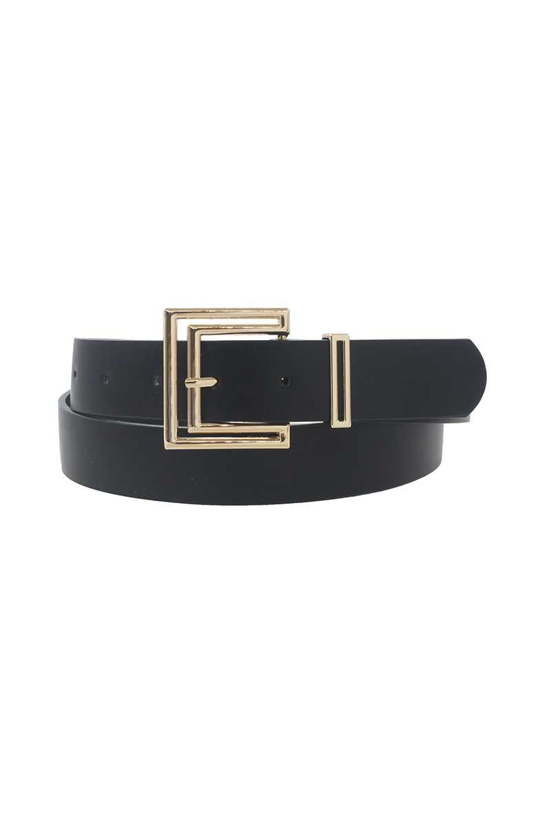 Outline Cutout Square Buckle Belt Blue Zone Planet