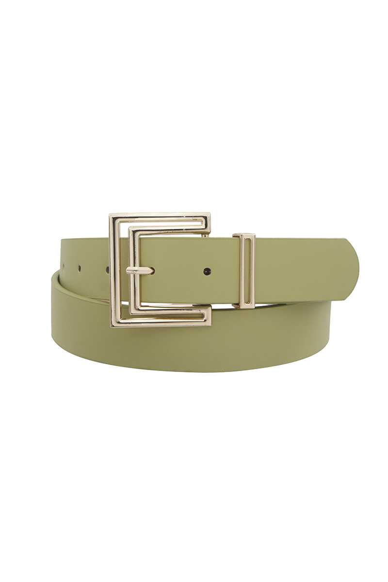 Outline Cutout Square Buckle Belt Blue Zone Planet