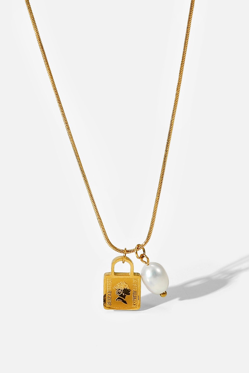 Pearl Lock Pendant Necklace BLUE ZONE PLANET