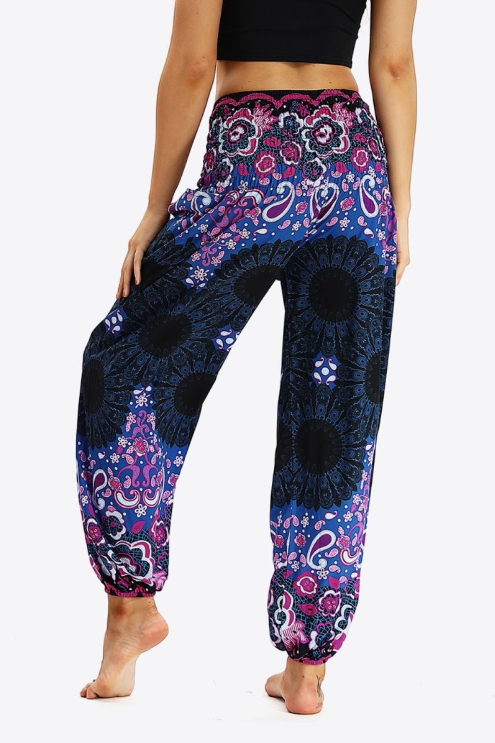 Printed Jogger Pants with Pockets BLUE ZONE PLANET