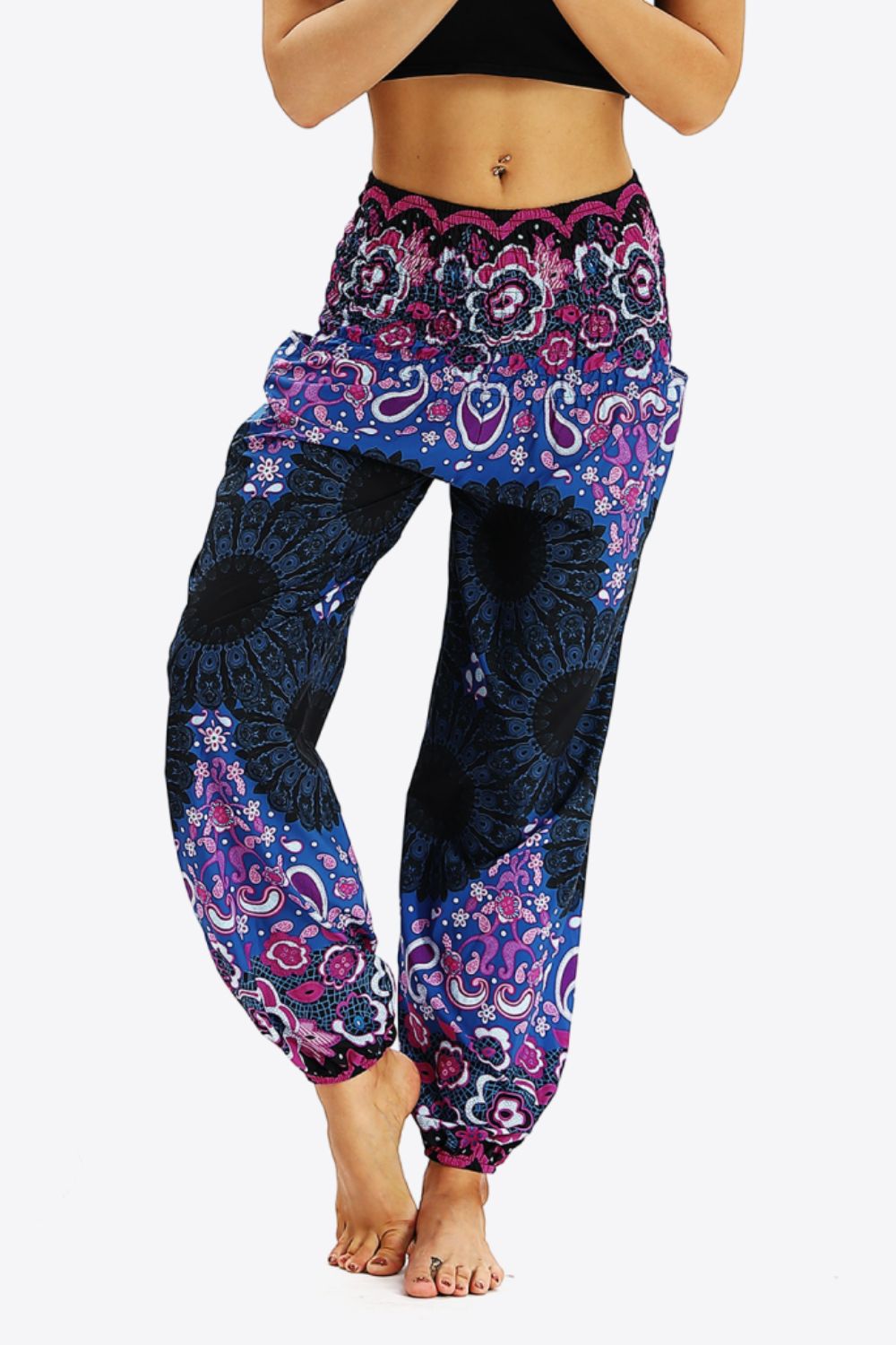 Printed Jogger Pants with Pockets BLUE ZONE PLANET