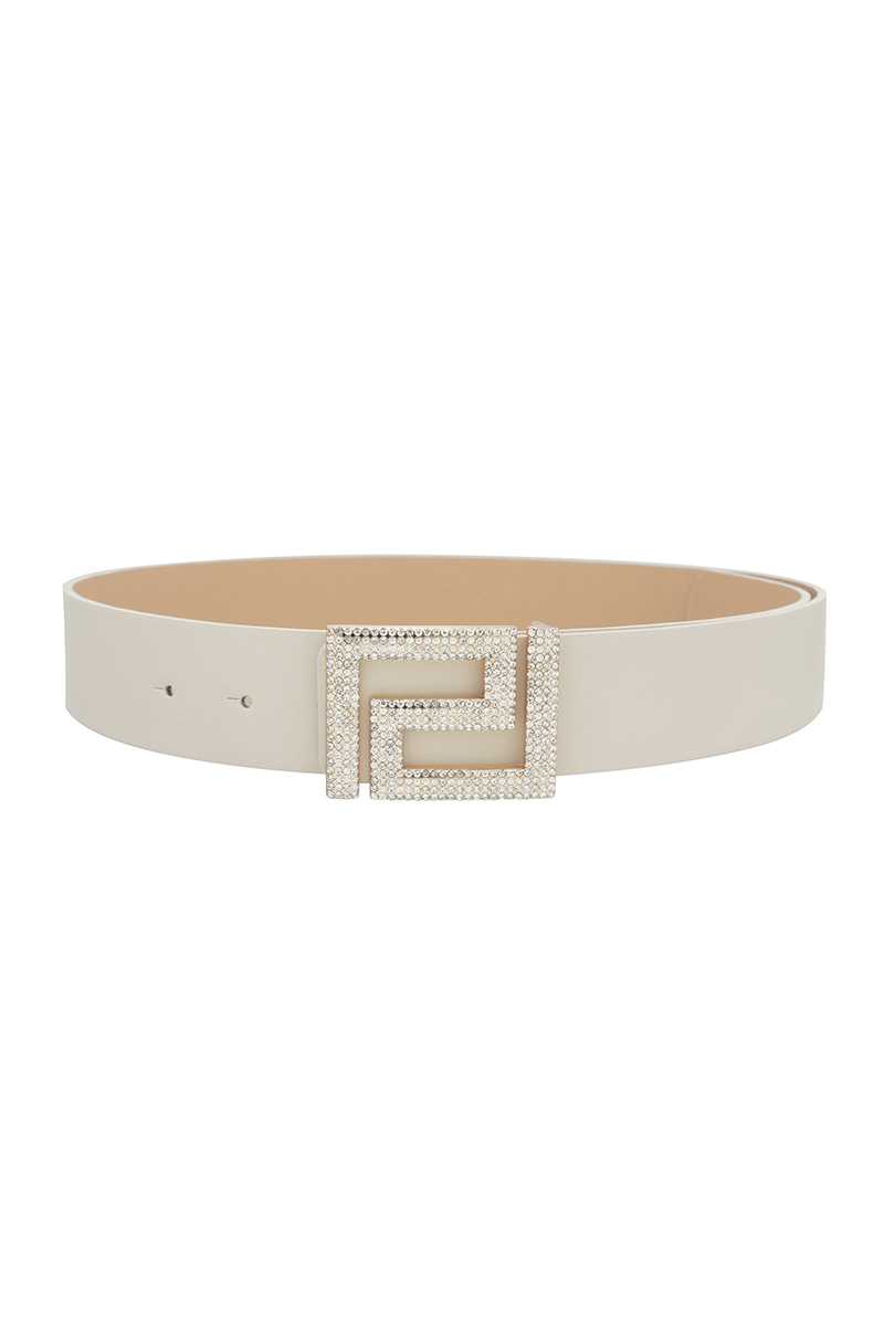 Rhinestone Pave Geo Shape Belt Blue Zone Planet