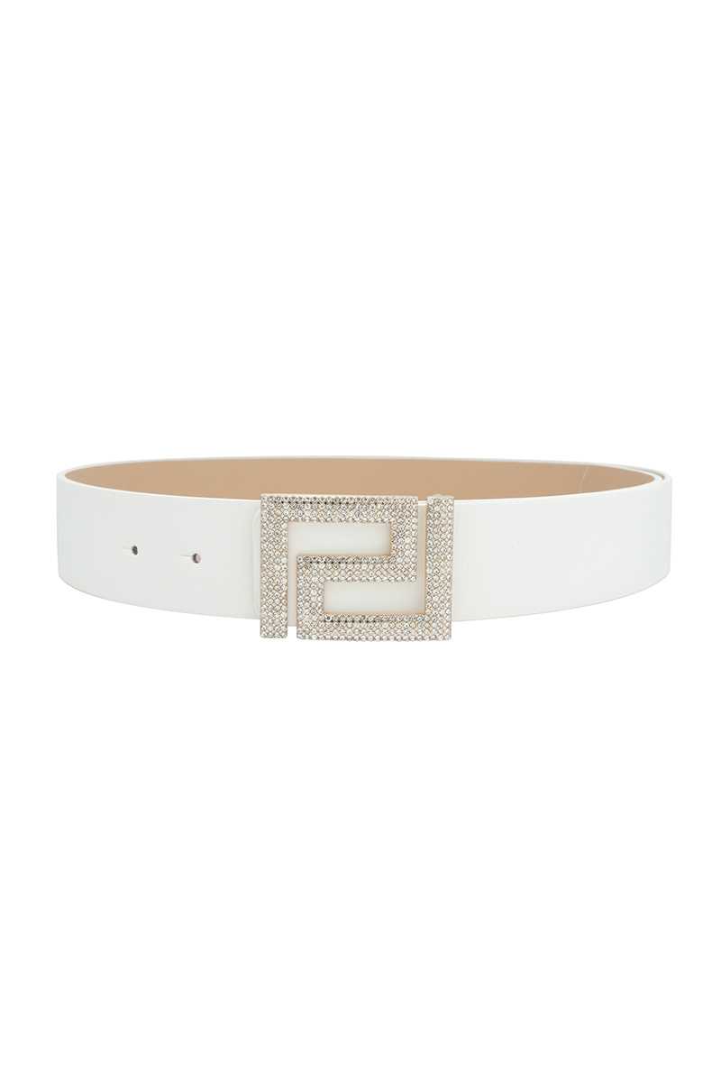 Rhinestone Pave Geo Shape Belt Blue Zone Planet