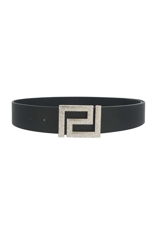 Rhinestone Pave Geo Shape Belt Blue Zone Planet
