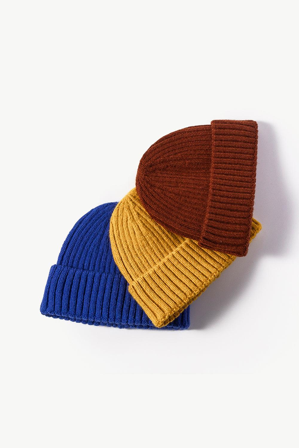 Rib-Knit Cuff Beanie BLUE ZONE PLANET