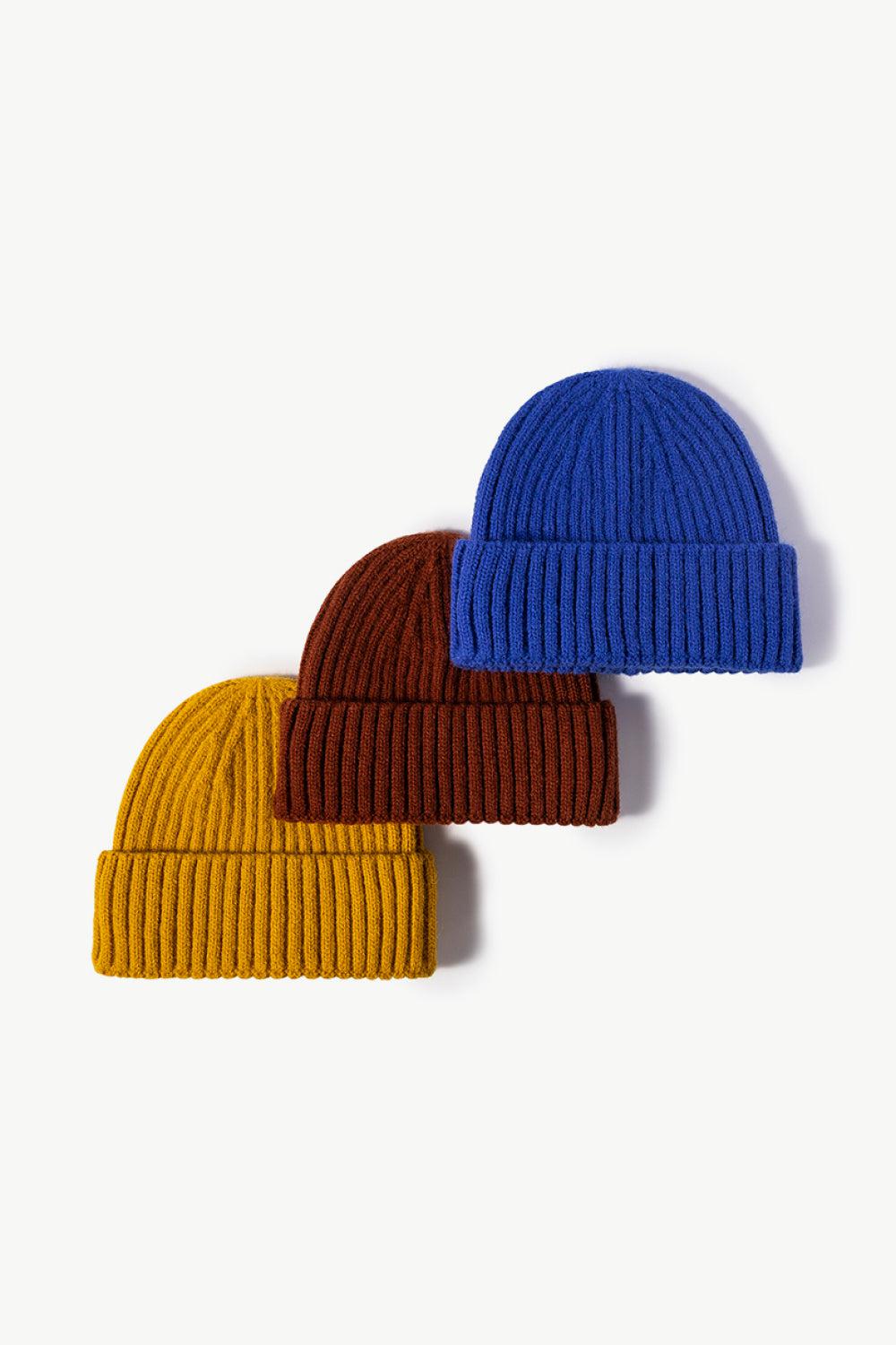 Rib-Knit Cuff Beanie BLUE ZONE PLANET