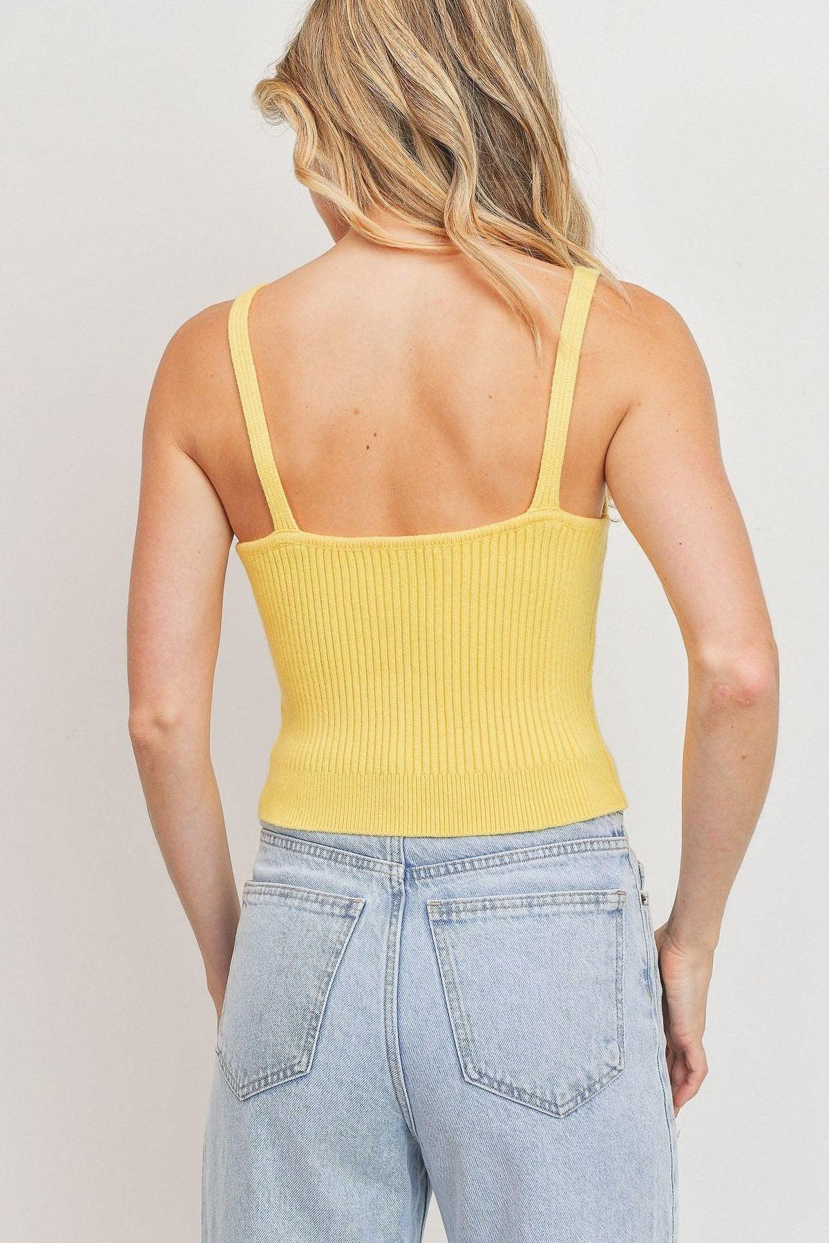 Rib Knit Sleeveless Top Blue Zone Planet