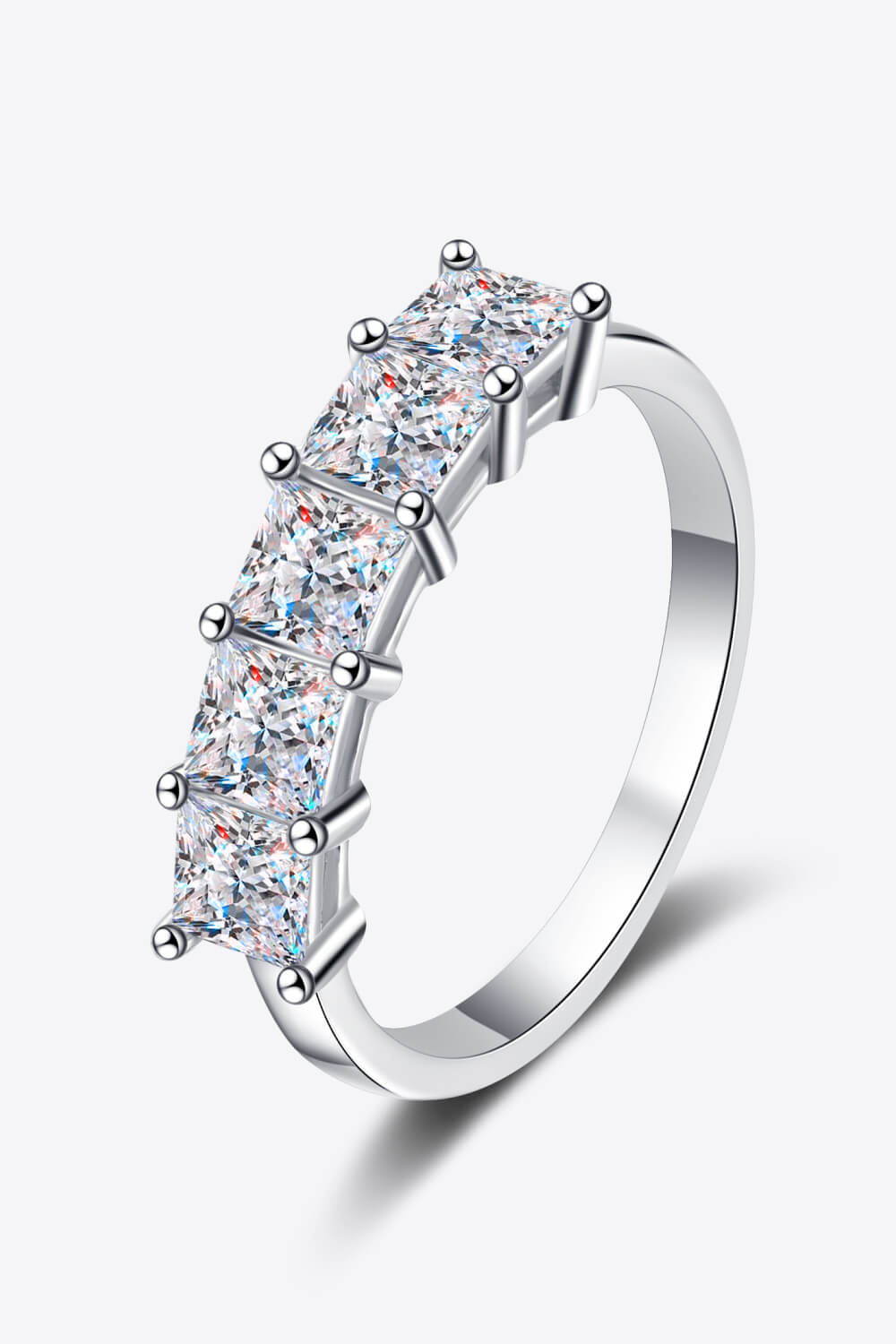 Romantic Surprise 2 Carat Moissanite Rhodium-Plated Ring BLUE ZONE PLANET