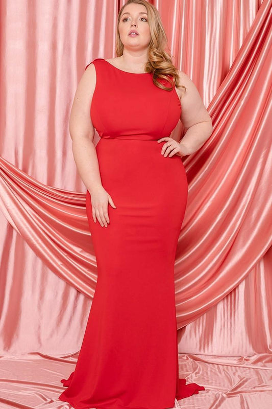 Ruffle Drapped Tail Plus Size Maxi Dress Blue Zone Planet