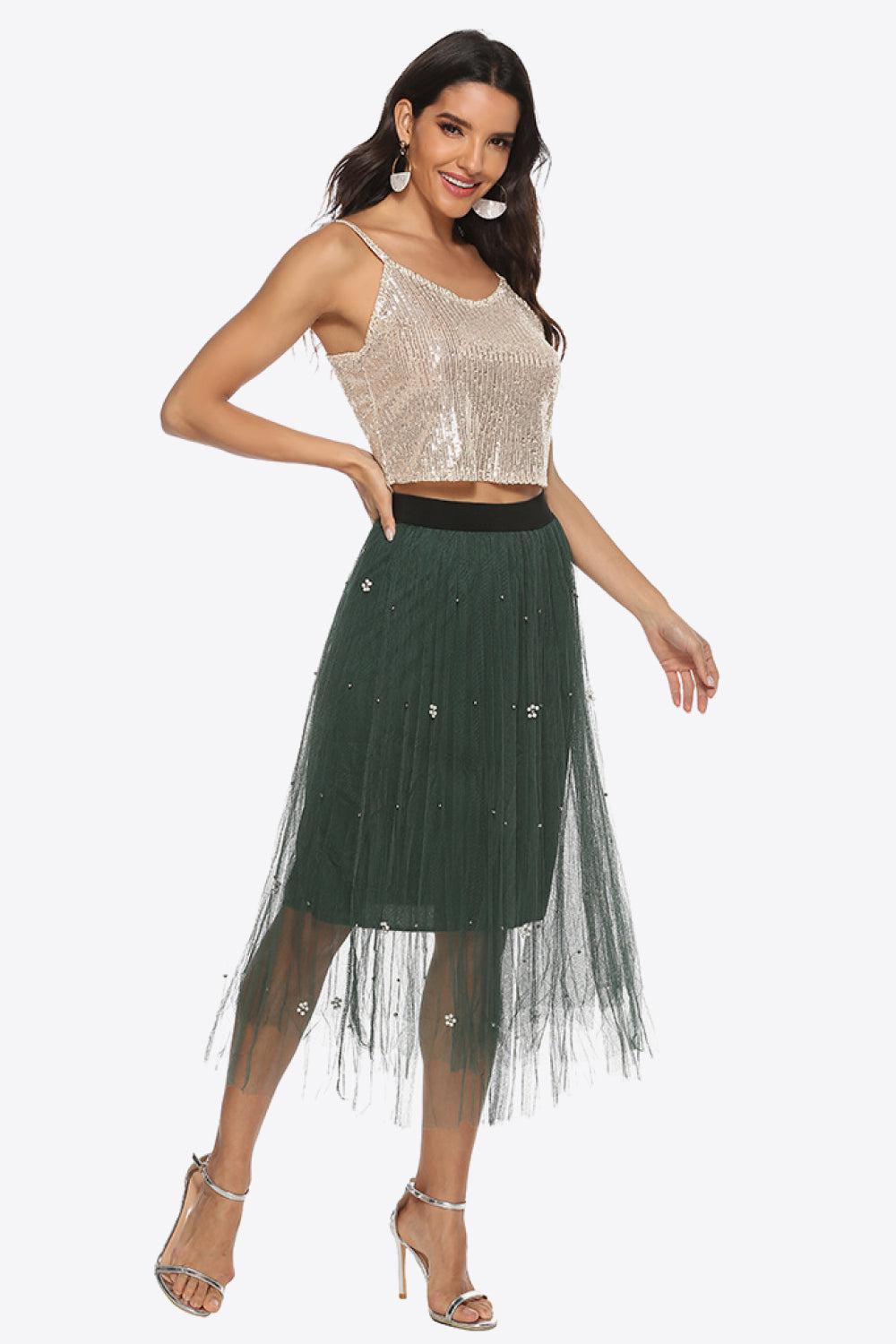 Sequin Cropped Cami BLUE ZONE PLANET