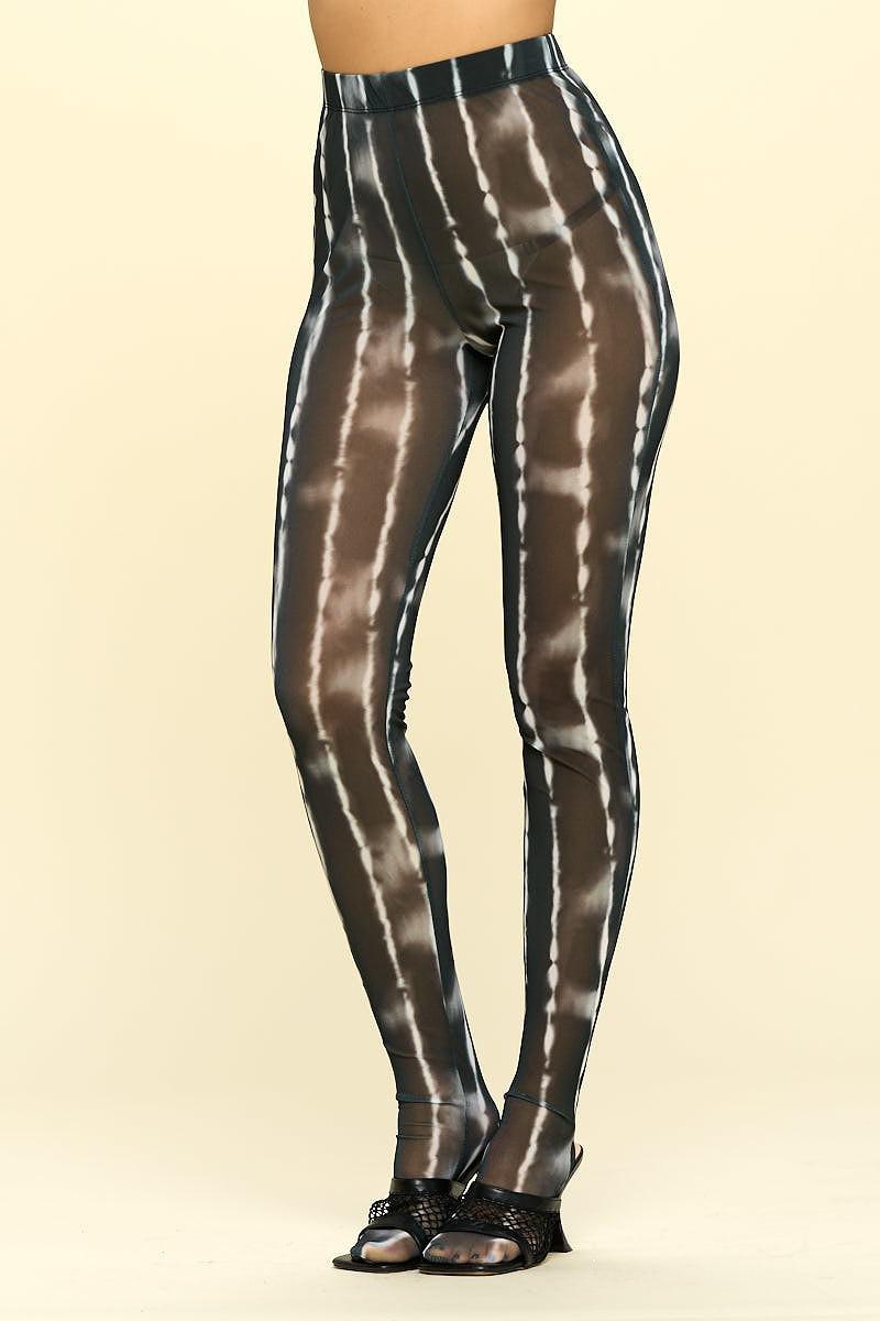 Sheer High Rise Leggings Blue Zone Planet