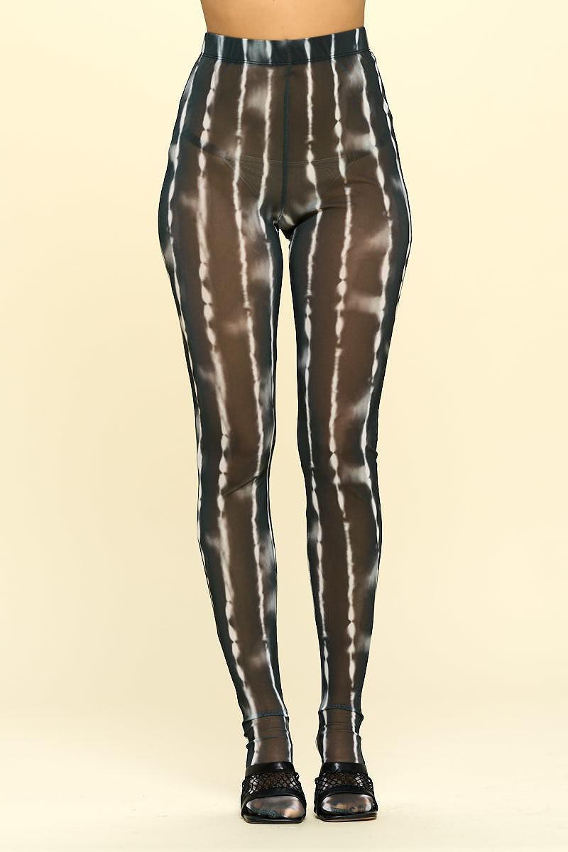 Sheer High Rise Leggings Blue Zone Planet