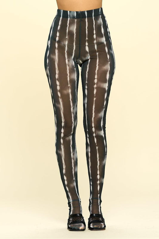 Sheer High Rise Leggings Blue Zone Planet