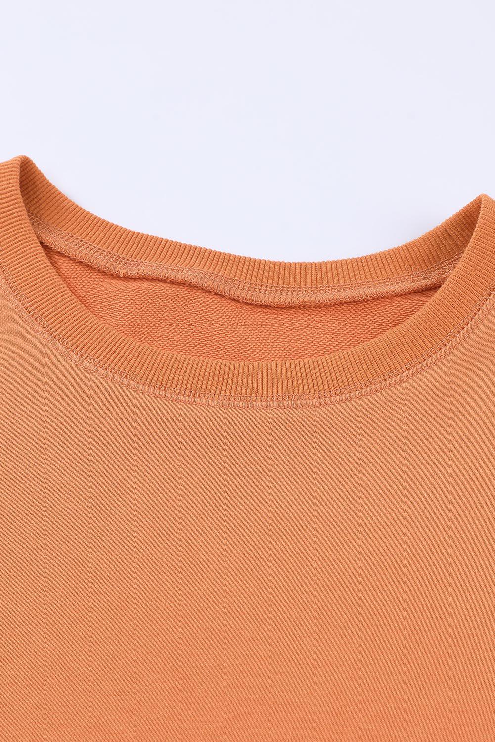 Side Slit Drop Shoulder Sweatshirt BLUE ZONE PLANET