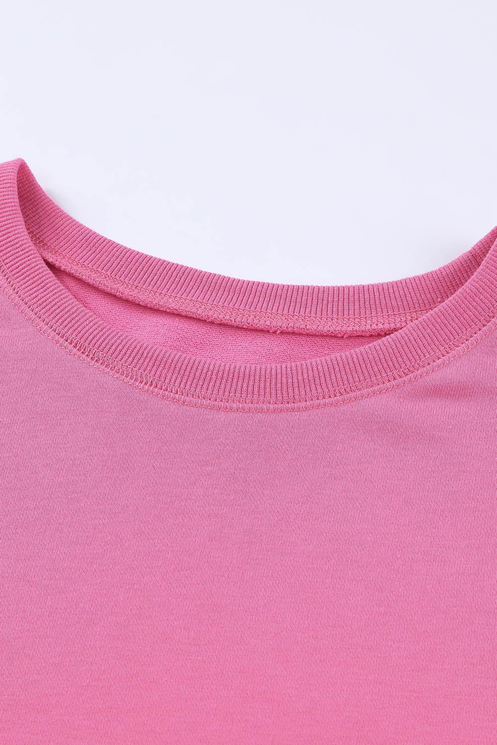 Side Slit Drop Shoulder Sweatshirt BLUE ZONE PLANET