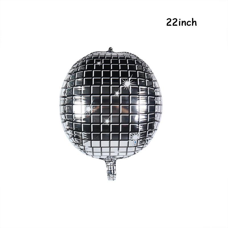 Silver Laser Disco Metal Foil Balloon Party Decoration Blue Zone Planet
